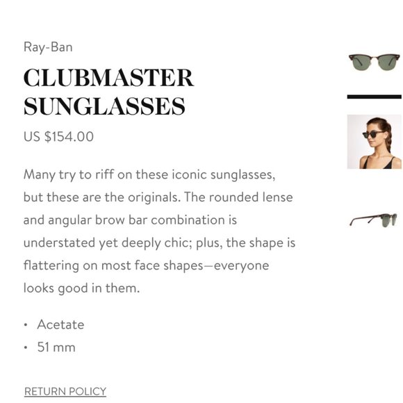 NEW Ray-ban Clubmaster Classic Sunglasses - Picture 12 of 12